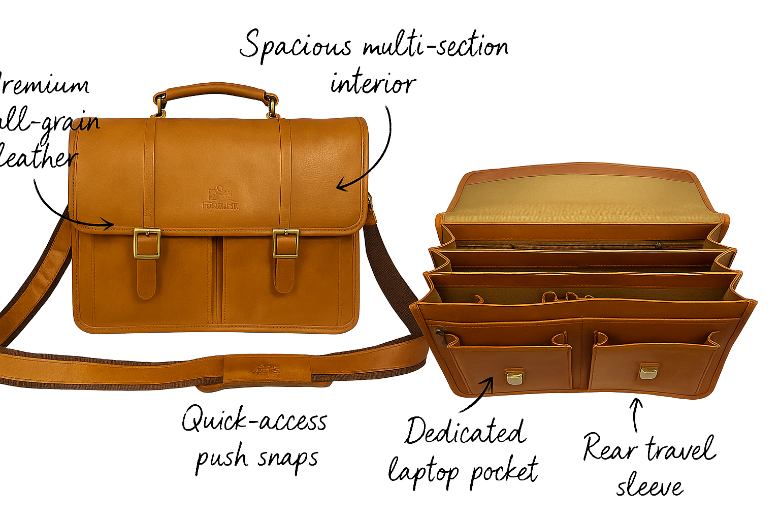 LJ3002 Lord Jim Leather Briefcase