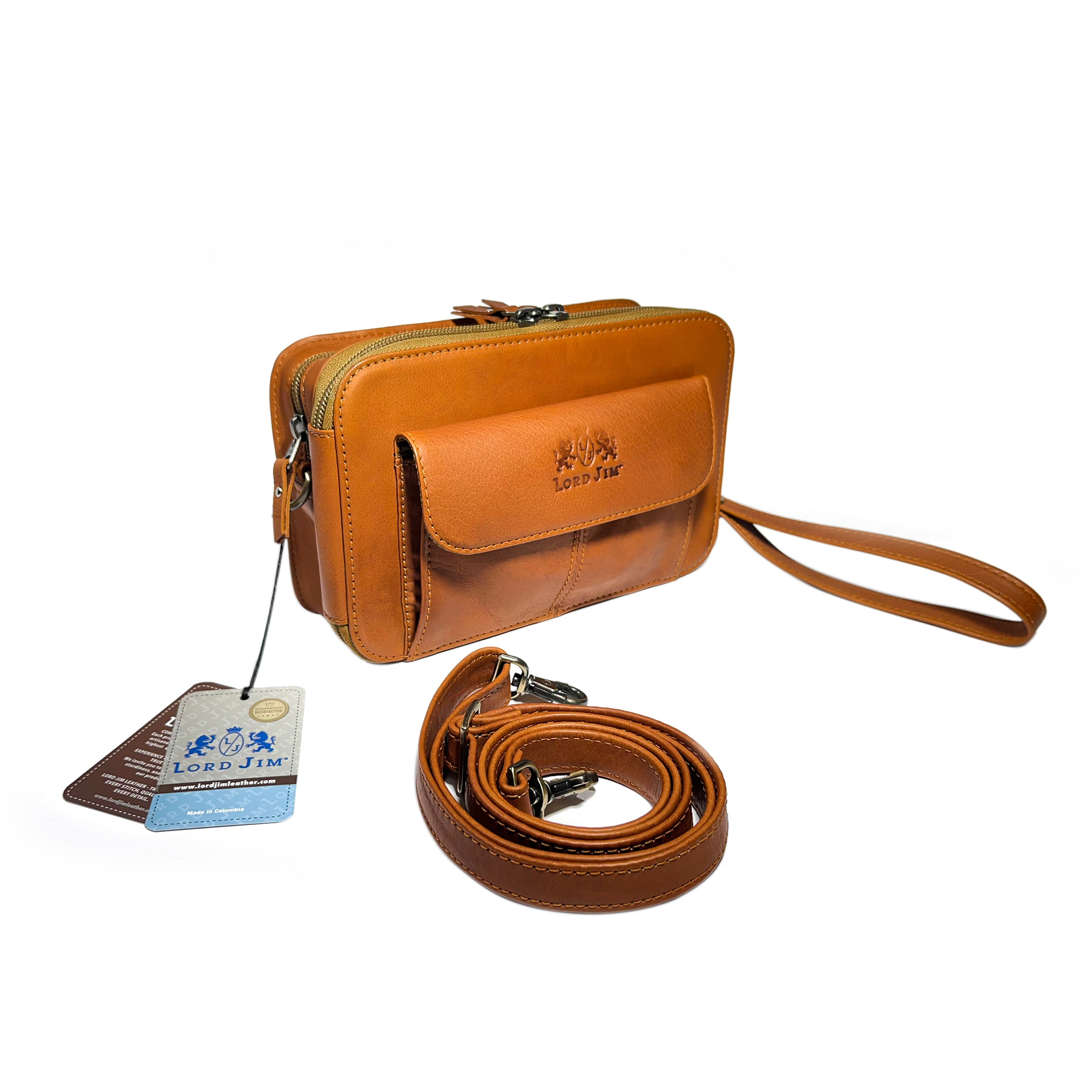 LJ3102 Lord Jim Leather Organizer Wristlet & Crossbody Bag