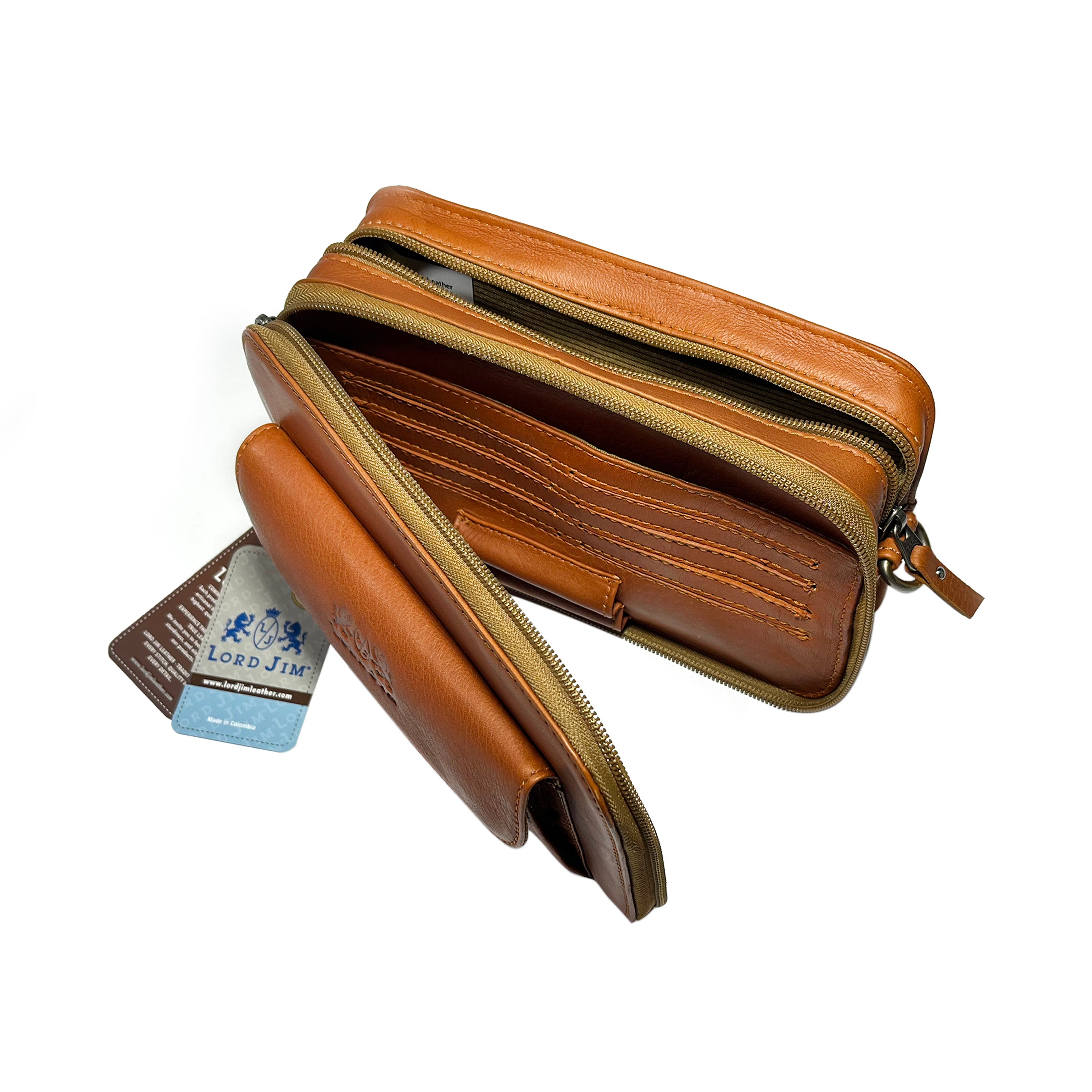 LJ3102 Lord Jim Leather Organizer Wristlet & Crossbody Bag