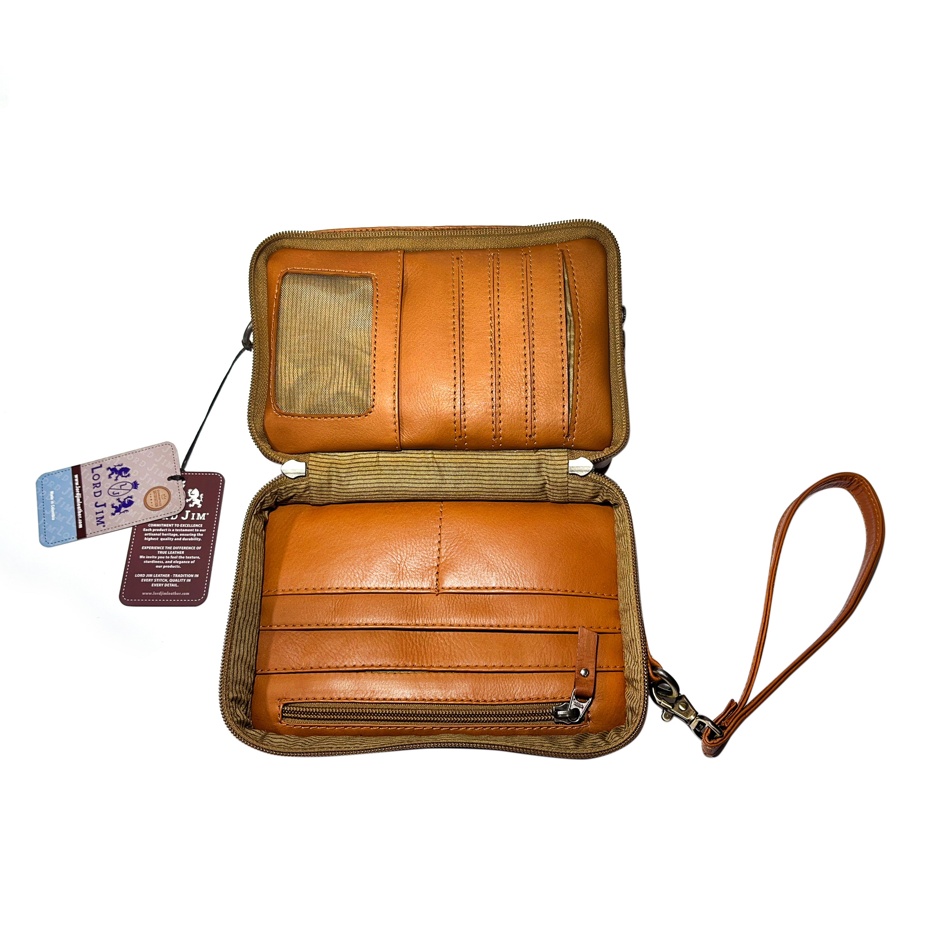 LJ3101 Lord Jim Leather Organizer Wristlet & Crossbody Bag