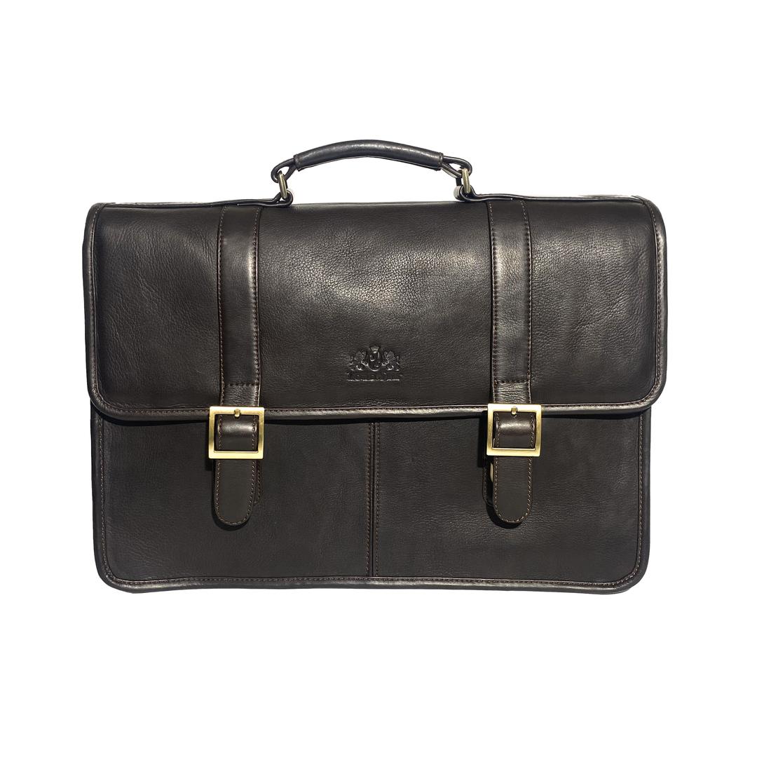 JUST JIM Leather briefcase
