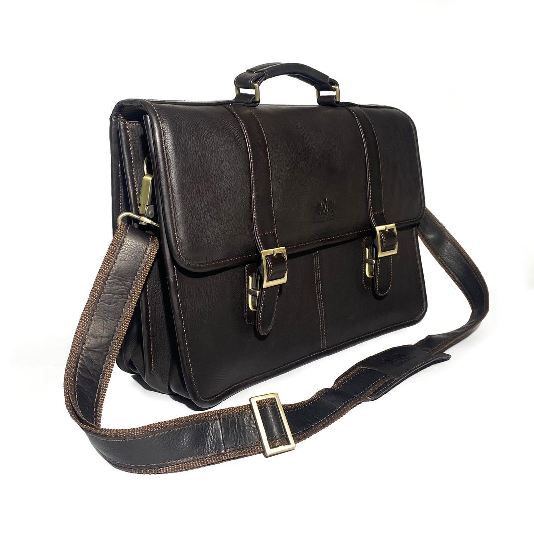 JUST JIM Leather briefcase