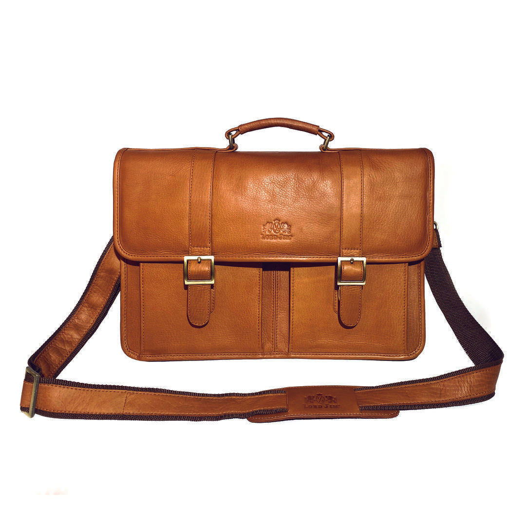 JUST JIM Leather briefcase