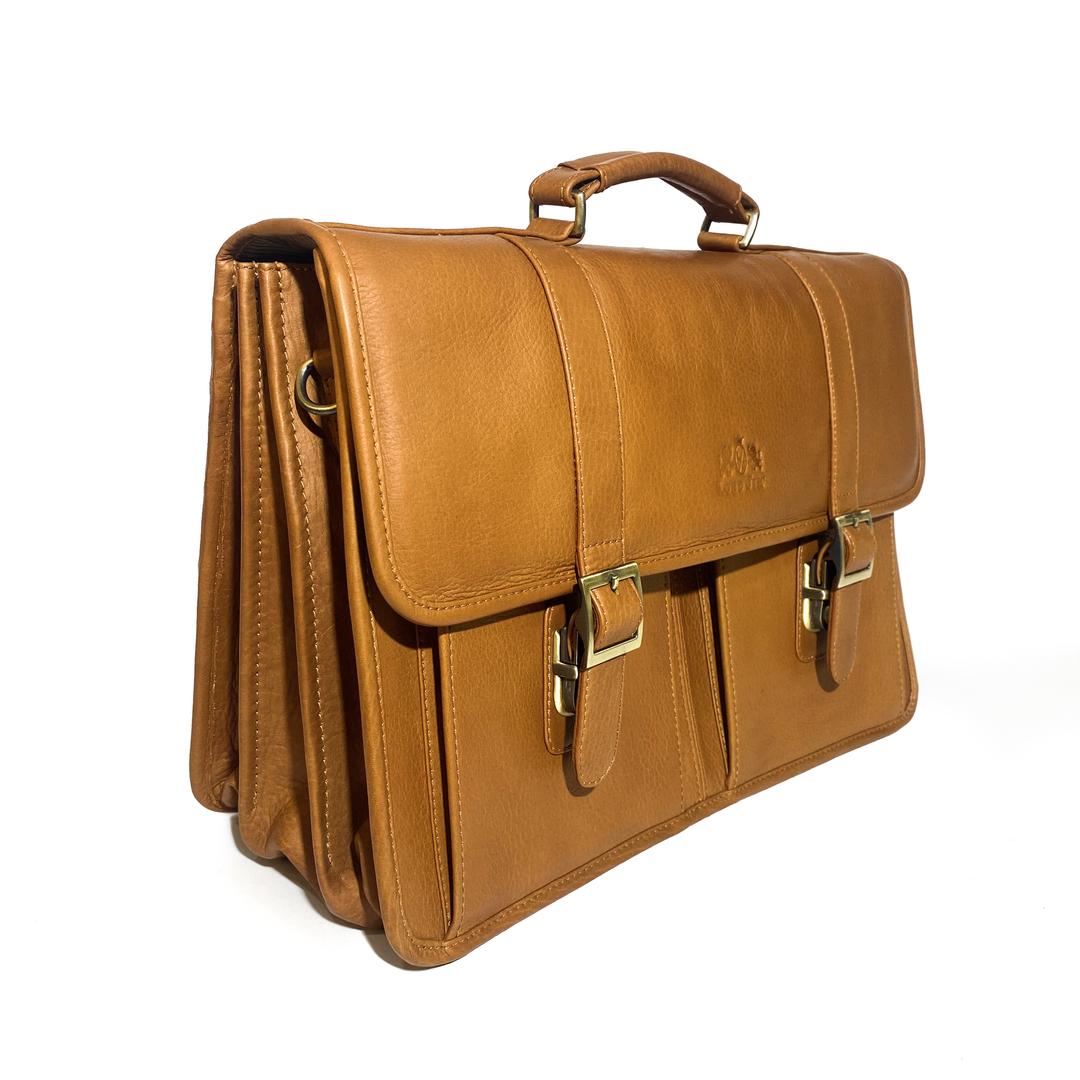 JUST JIM Leather briefcase