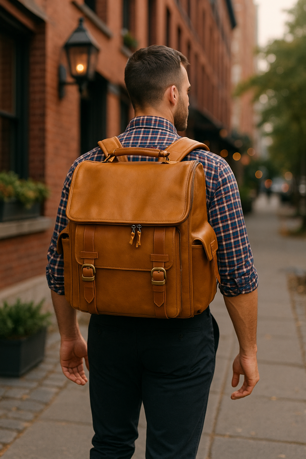 4061 LJ4052 MALAY II Leather Back Pack