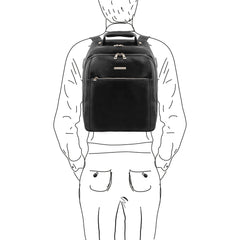 Lord Jim PHUKET TL141402 3 Compartments Leather Laptop Backpack