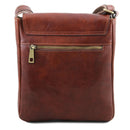 JOHN TL141408 Leather Crossbody bag for men With Front zip
