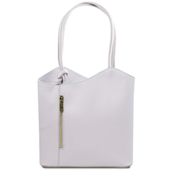 PATTY Safiano Leather Convertible Bag
