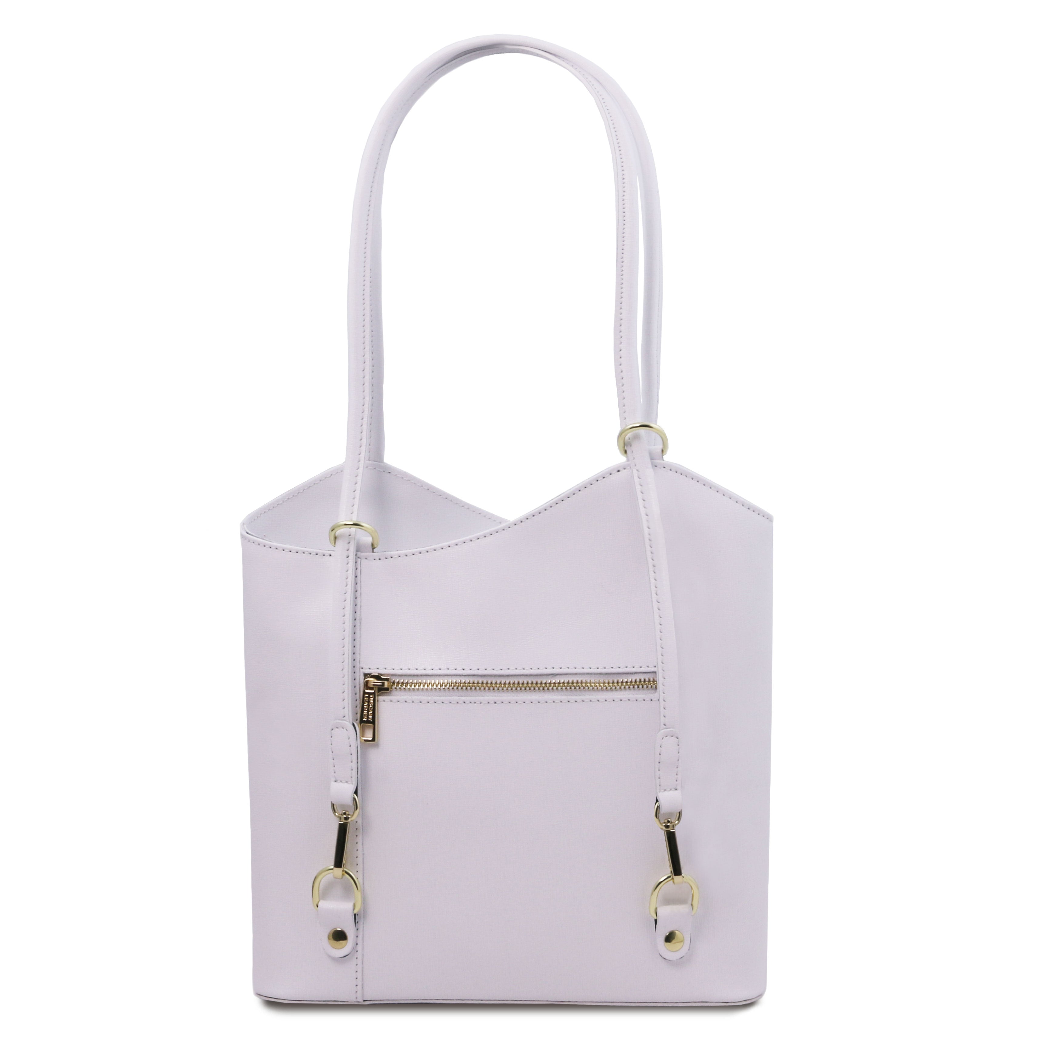 PATTY Safiano Leather Convertible Bag