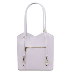 PATTY Safiano Leather Convertible Bag