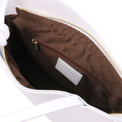 PATTY Safiano Leather Convertible Bag