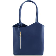 PATTY Safiano Leather Convertible Bag