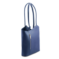PATTY Safiano Leather Convertible Bag