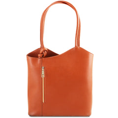 PATTY Safiano Leather Convertible Bag