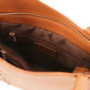 PATTY Safiano Leather Convertible Bag