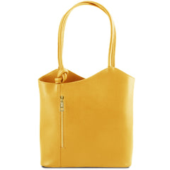 PATTY Safiano Leather Convertible Bag