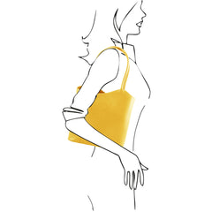 PATTY Safiano Leather Convertible Bag