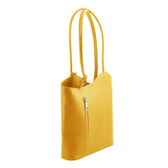 PATTY Safiano Leather Convertible Bag
