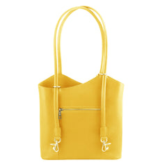 PATTY Safiano Leather Convertible Bag