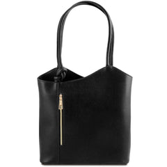PATTY Safiano Leather Convertible Bag