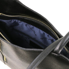 PATTY Safiano Leather Convertible Bag