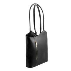 PATTY Safiano Leather Convertible Bag