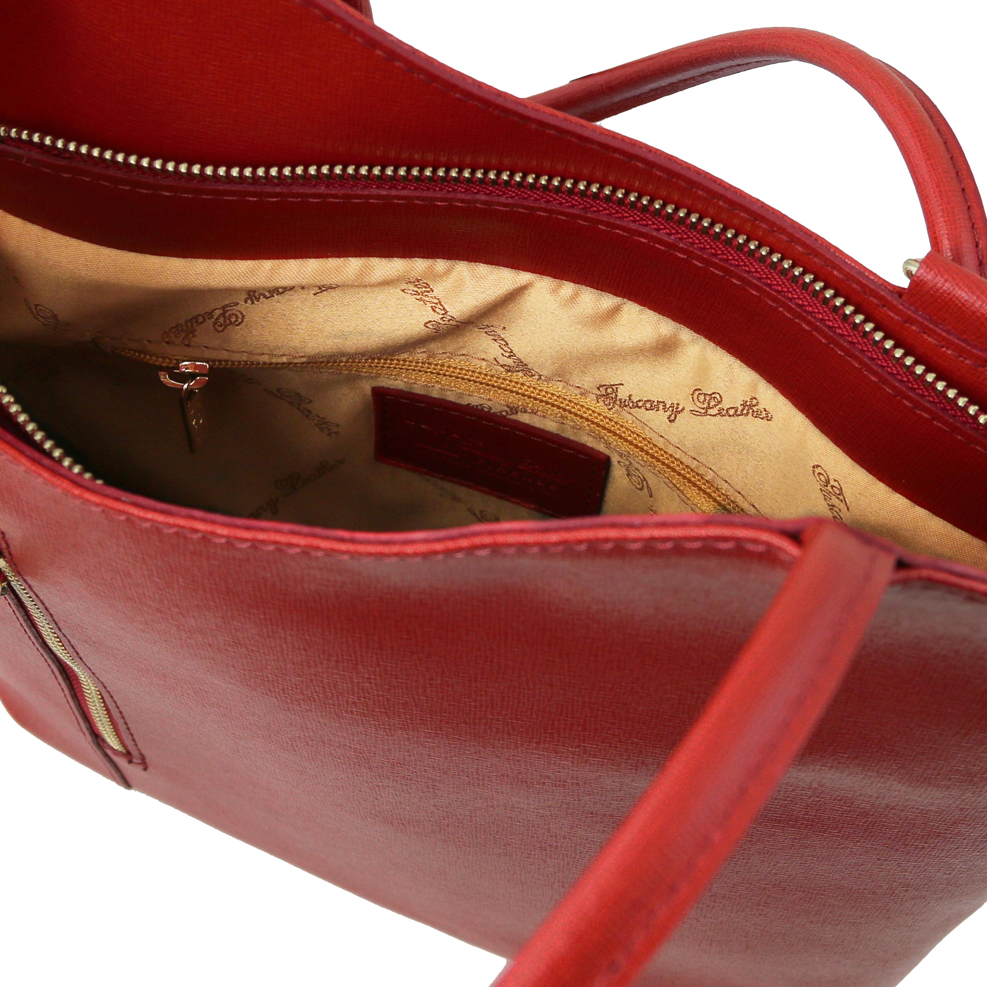 PATTY Safiano Leather Convertible Bag
