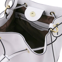 MINERVA LJ142145 Leather Bucket bag