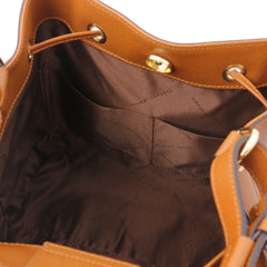 MINERVA LJ142145 Leather Bucket bag