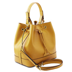 MINERVA LJ142145 Leather Bucket bag